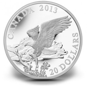 2014 Bald Eagle Returning From the Hunt Fine Silver Coin