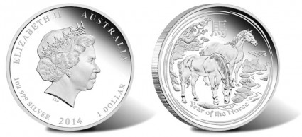 Australian Lunar Series II 2014 Year of the Horse 1oz Silver Proof Coin