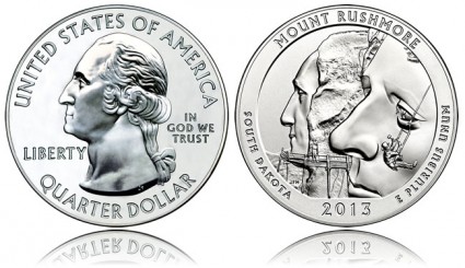 2013 Mount Rushmore 5 Ounce Silver Bullion Coin