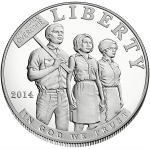 2014 Proof Civil Rights Act of 1964 Silver Dollar - Obverse