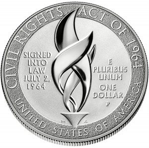 2014 Proof Civil Rights Act of 1964 Silver Dollar - Reverse