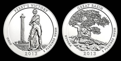 Perry's Victory, Great Basin ATB 5 Ounce Silver Bullion Coins