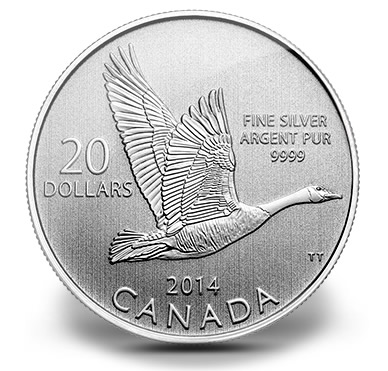 2014 $20 Canada Goose Commemorative Silver Coin