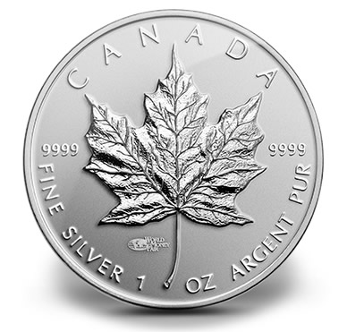 2014 Silver Maple Leaf 1 oz Silver Coin, World Money Fair