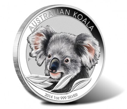 Australian Koala 2014 1oz Silver Colored Coin