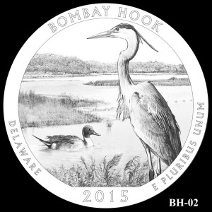 Bombay Hook National Wildlife Refuge Silver Coin, Design Candidate BH-02