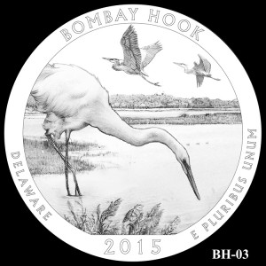 Bombay Hook National Wildlife Refuge Silver Coin, Design Candidate BH-03