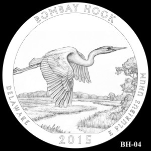 Bombay Hook National Wildlife Refuge Silver Coin, Design Candidate BH-04