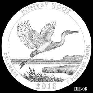 Bombay Hook National Wildlife Refuge Silver Coin, Design Candidate BH-08