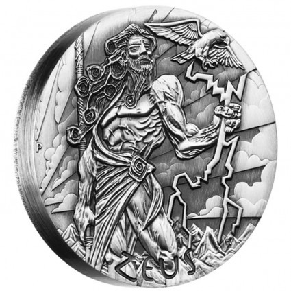 Reverse of 2014 Zeus Silver Coin