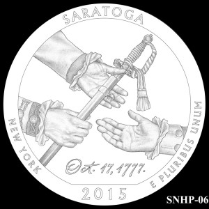 Saratoga National Historical Park Silver Coin, Design Candidate SNHP-06