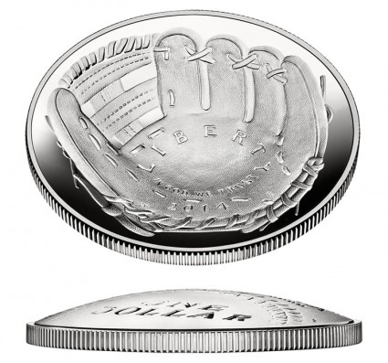 2014 Proof National Baseball Hall of Fame Silver Commemorative Coin