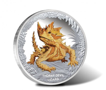 2014 Thorny Devil Lizard Silver Coin