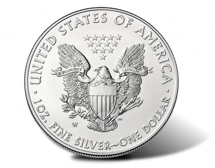 2014-W Uncirculated Silver Eagle Coin - Reverse