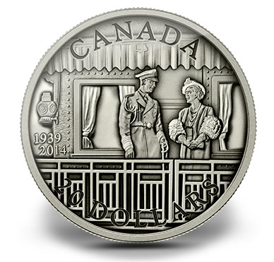 2014 $20 75th Anniversary of Canada's First Royal Visit Antique Finish Silver Coin