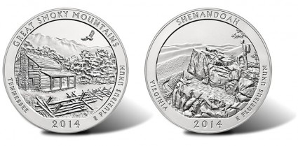 Great Smoky Mountains and Shenandoah National Park Silver Coins