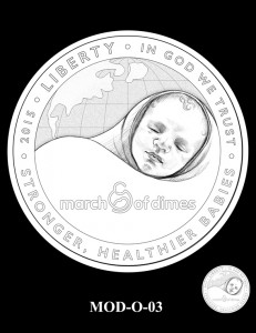 March of Dimes Silver Dollar Design Candidate MOD-O-03