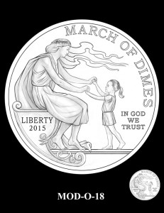 March of Dimes Silver Dollar Design Candidate MOD-O-18