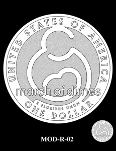 March of Dimes Silver Dollar Design Candidate MOD-R-02