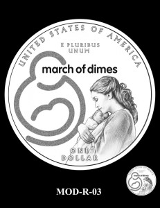 March of Dimes Silver Dollar Design Candidate MOD-R-03