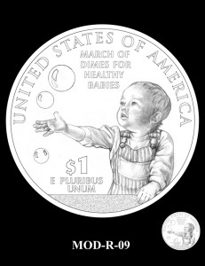 March of Dimes Silver Dollar Design Candidate MOD-R-09