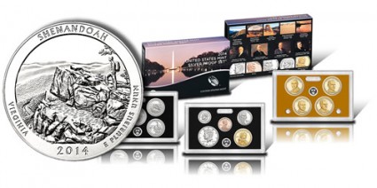 Shenandoah Bullion Coin and 2014 Silver Proof Set
