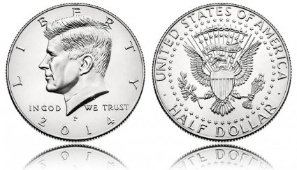 2014 Kennedy Half-Dollar - obverse and reverse