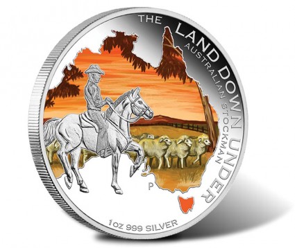 2014 Australian Stockman Silver Coin - Reverse