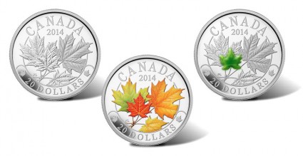 2014 Majestic Maple Leaves Silver Coins