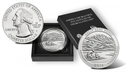 Great Sand Dunes National Park Five Ounce Silver Uncirculated Coin