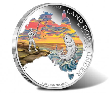 2014 $1 Rock Fishing 1 Oz Silver Proof Coin