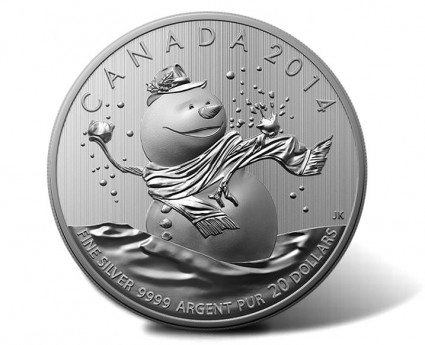 2014 $20 for $20 Snowman Silver Coin