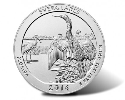 2014-P Everglades National Park 5 Ounce Silver Uncirculated Coin