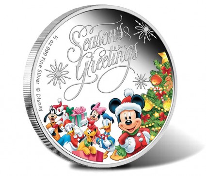 2014 Proof Disney Season's Greetings Silver Coin