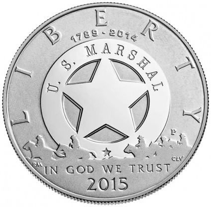 2015 US Marshals Service 225th Anniversary Silver Dollar (obverse)