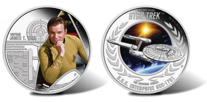 2015 Captain Kirk and USS Enterprise Silver Proof Coins