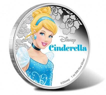 2015 Disney Princess Cinderella 1 Ounce Silver Proof Coin