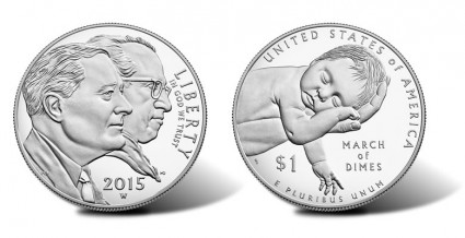 2015-W March of Dimes Proof Silver Dollar