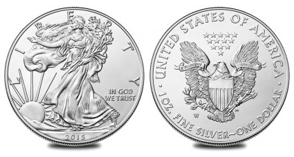 2015-W Uncirculated American Silver Eagle - Obverse and Reverse