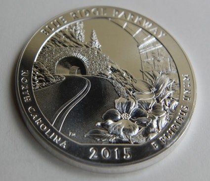 2015 ATB Blue Ridge Parkway 5 Oz Silver Bullion Coin