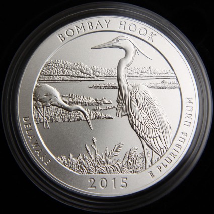 2015-P Bombay Hook 5 Ounce Silver Uncirculated Coin