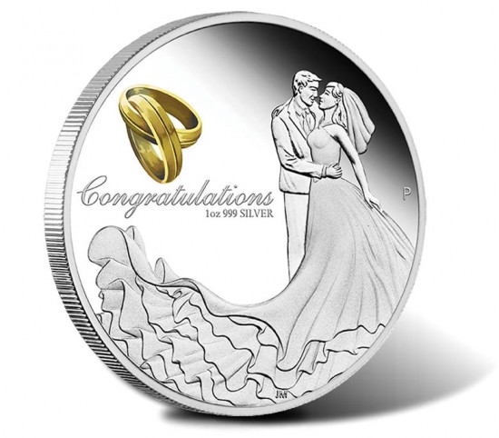 2016 $1 Wedding Silver Proof Coin