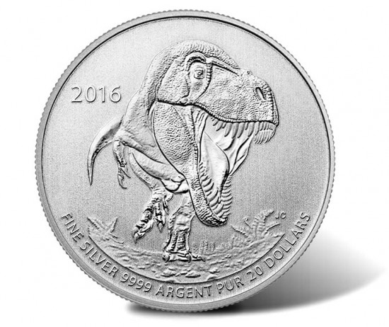 2016 $20 Tyrannosaurus Rex Silver Coin