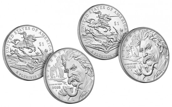 2016 Proof and Uncirculated Mark Twain Commemorative Silver Dollars