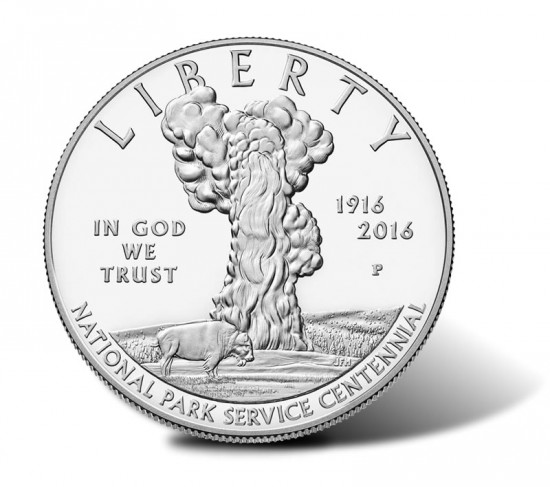 2016 NPS 100th Anniversary Proof Silver Dollar, Obverse