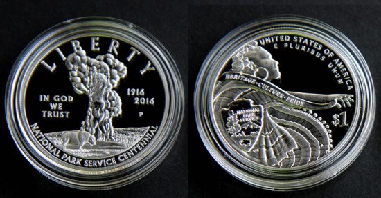 100th Anniversary of the National Park Service 2016 Proof Silver Dollar