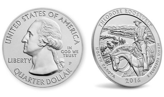 2016-P Theodore Roosevelt National Park Five Ounce Silver Uncirculated Coin