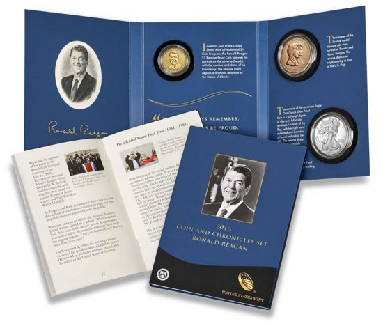 2016 Ronald Reagan Coin and Chronicles Set