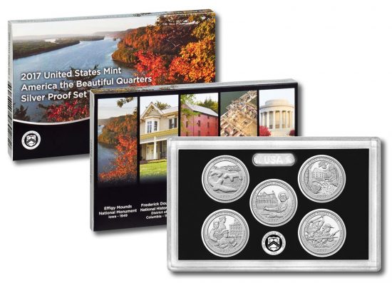 2017 America the Beautiful Quarters Silver Proof Set