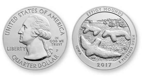 2017-P Effigy Mounds Five Ounce Silver Uncirculated Coin